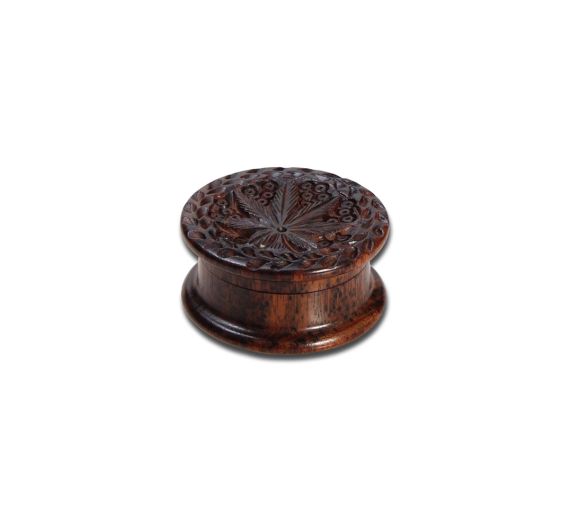 2-Piece Carved Rosewood Leaf 2 Grinder 2-Piece Carved Rosewood Leaf 2 Grinder