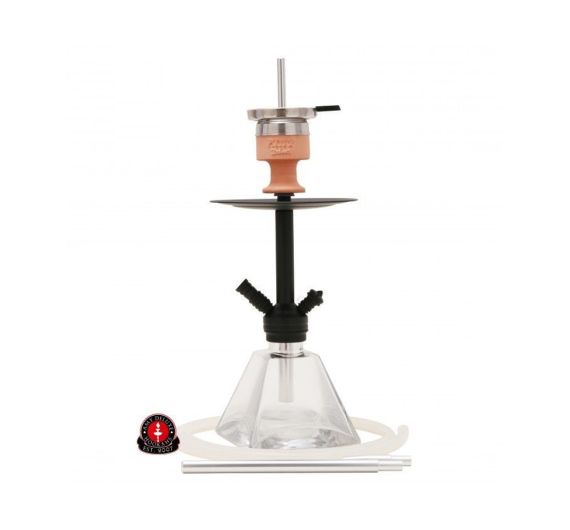 Amy Deluxe - Falcon 652 - Black/Transparent - 2-Hose Shisha Amy Deluxe - Falcon 652 - Black/Transparent - 2-Hose Shisha