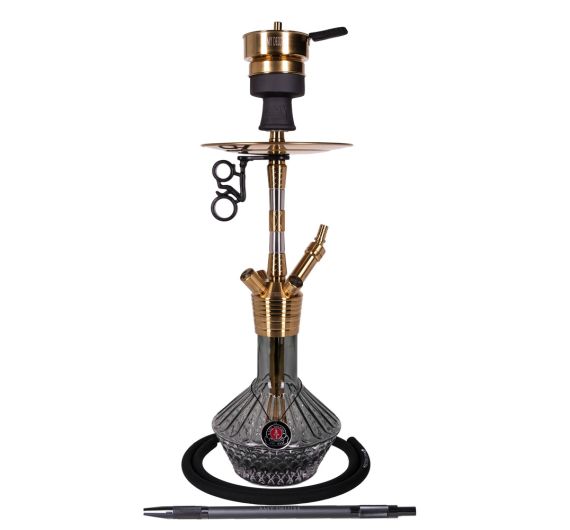 Amy Deluxe - Fusion Shine S SS33.02 - Black - 4-Hose Shisha