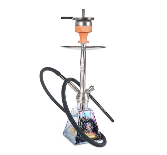 Amy Deluxe - I need u 038R - Nickel/Black - 2-Hose Shisha Amy Deluxe - I need u 038R - Nickel/Black - 2-Hose Shisha