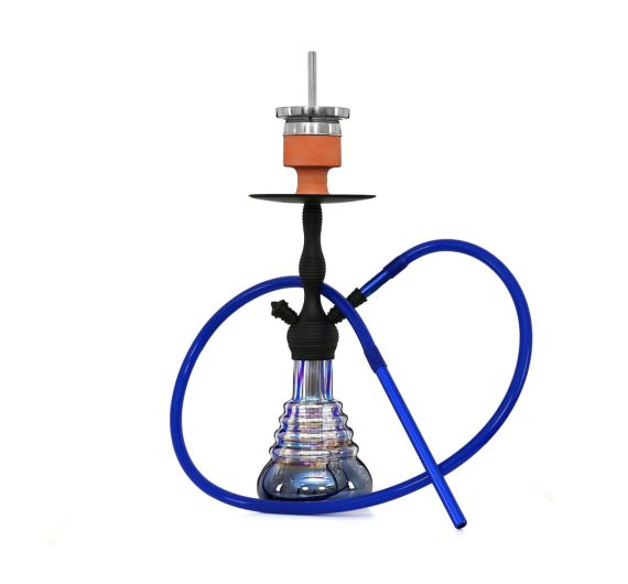 Amy Deluxe - Small Rips 470R - Black/Blue - 2-Hose Shisha