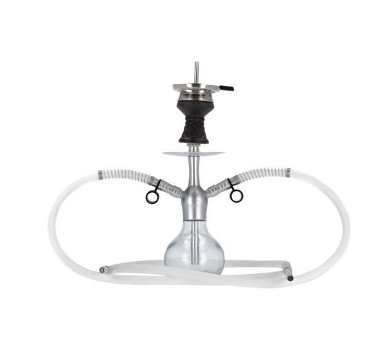 Azlan - Bra 2 Go Silver - 2-Hose Shisha Azlan - Bra 2 Go Silver - 2-Hose Shisha