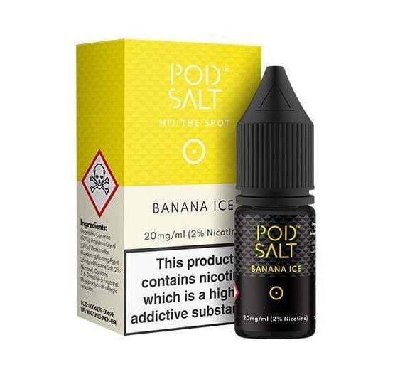 Pod Salt - Banana Ice - 10ml Nic Salt E-liquid (20mg)