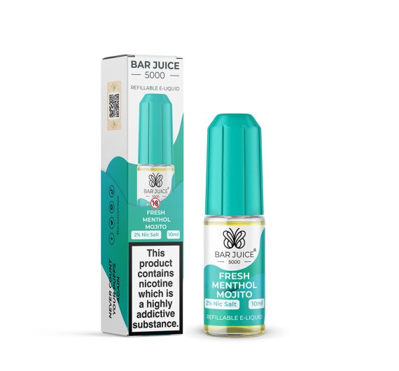 Bar Juice 5000 - Fresh Menthol Mojito - 10ml E-liquid (Nic Salt) Bar Juice 5000 - Fresh Menthol Mojito - 10ml E-liquid (Nic Salt)