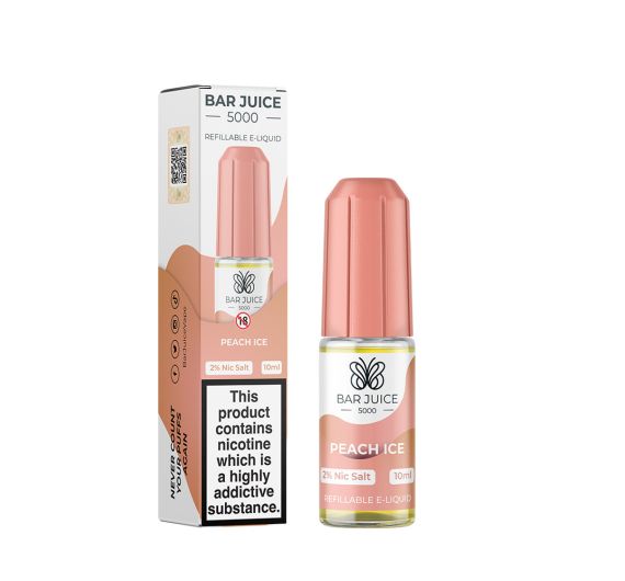 Bar Juice 5000 - Peach Ice - 10ml E-liquid (Nic Salt)