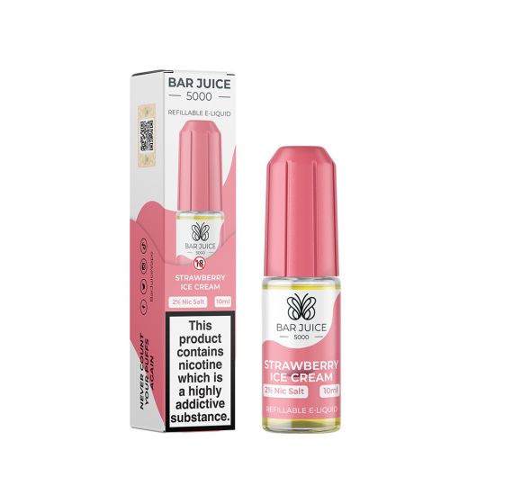 Bar Juice 5000 - Strawberry Ice Cream - 10ml E-liquid (Nic Salt) Bar Juice 5000 - Strawberry Ice Cream - 10ml E-liquid (Nic Salt)