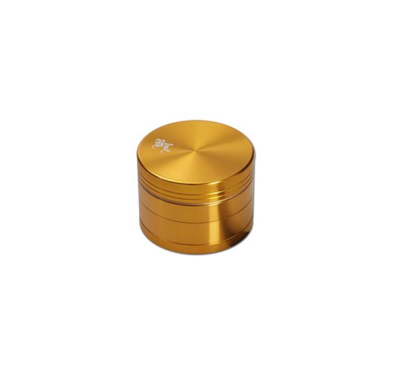Black Leaf - 4-Piece Aluminium Grinder with Screen - Gold