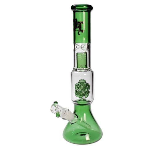 Black Leaf - Ice Bong - Multilevel Green