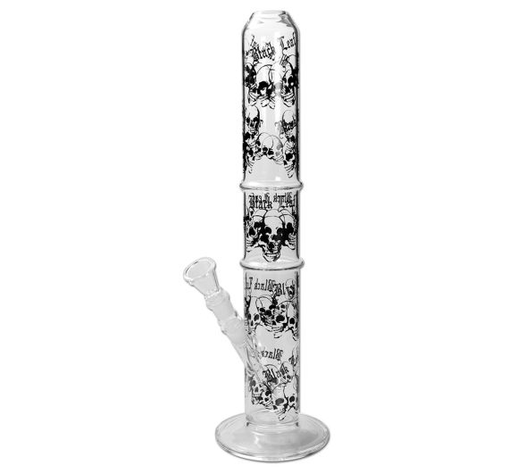 Black Leaf - Glass Bong - Skulls Black Leaf - Glass Bong - Skulls