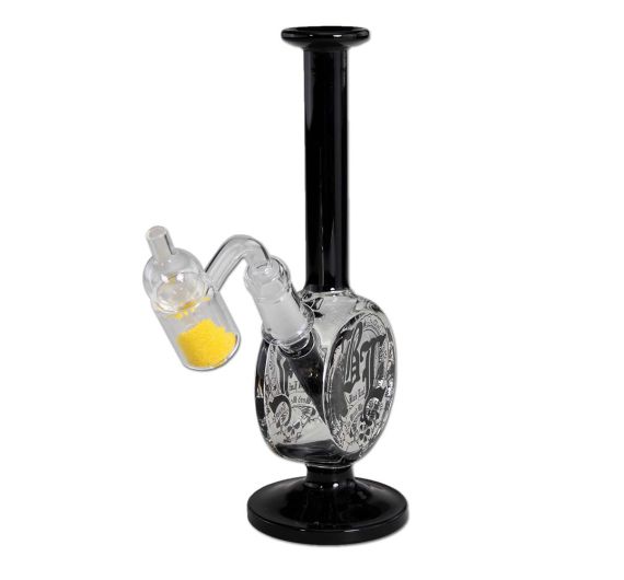 Black Leaf - In Weed We Trust - Dab Rig Bong - Oil/Black Black Leaf - In Weed We Trust - Dab Rig Bong - Oil/Black