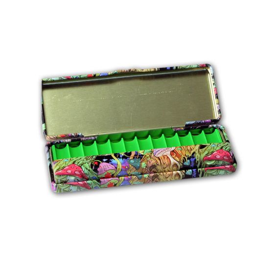 Black Leaf - Mushrooms Tin with Filter Compartment Black Leaf - Mushrooms Tin with Filter Compartment