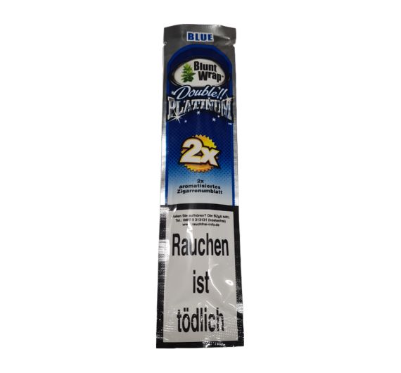 Blunt Wrap - Platinum Double Blue