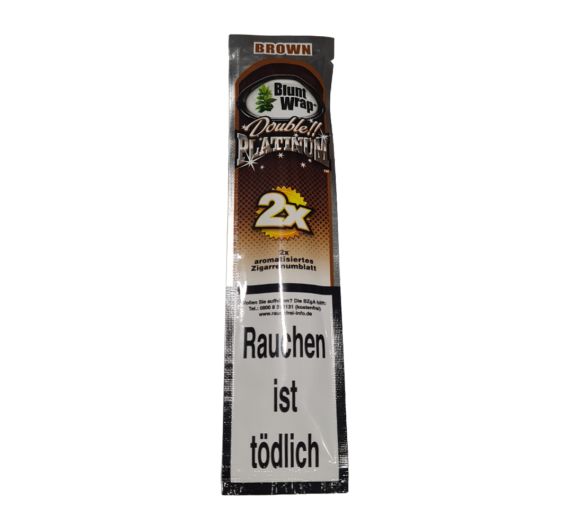 Blunt Wrap - Platinum Double Brown Blunt Wrap - Platinum Double Brown