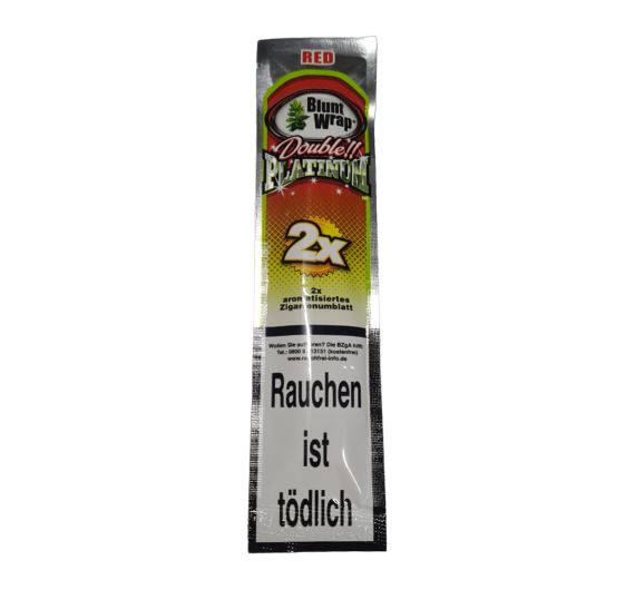 Blunt Wrap - Platinum Double Red Blunt Wrap - Platinum Double Red