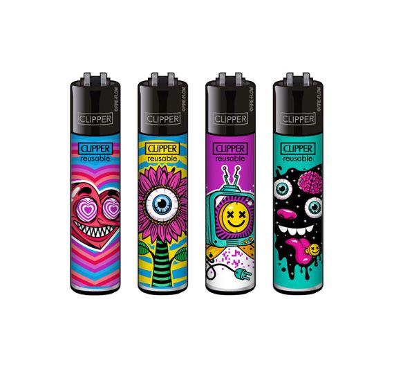 Clipper - TRIPPY #3 Lighters - assorted Clipper - TRIPPY #3 Lighters - assorted