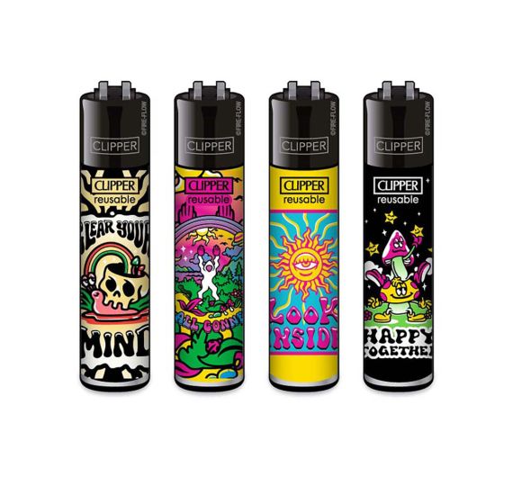 Clipper - TRIPPY #4 Lighters - assorted Clipper - TRIPPY #4 Lighters - assorted