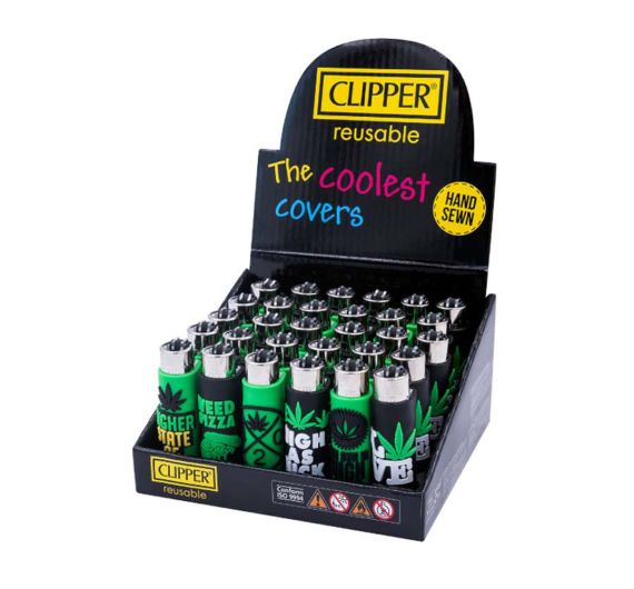 Clipper - PVC Covers WEED STATEMENTS Lighter - Assorted Clipper - PVC Covers WEED STATEMENTS Lighter - Assorted