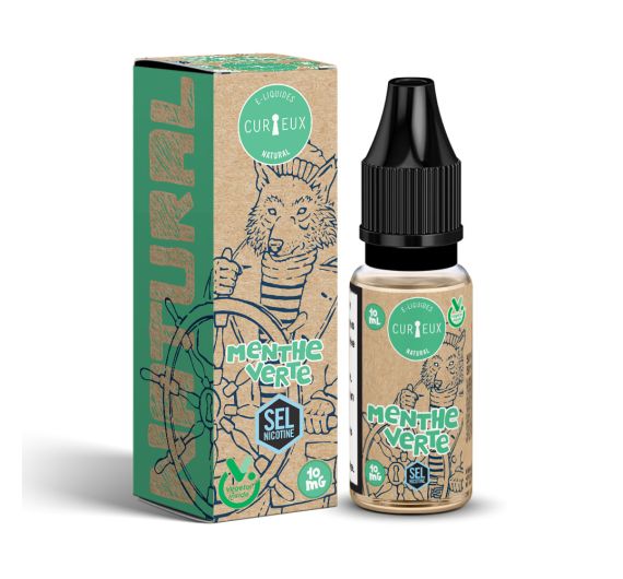 Curieux Natural - Menthe Verte - 10ml E-liquid (Nic Salt)