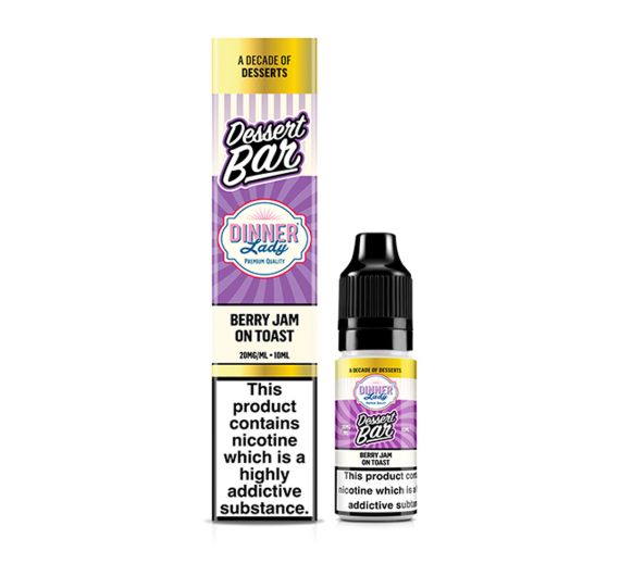 Dinner Lady Dessert Bar - Berry Jam on Toast - 10ml E-liquid (Nic Salt)