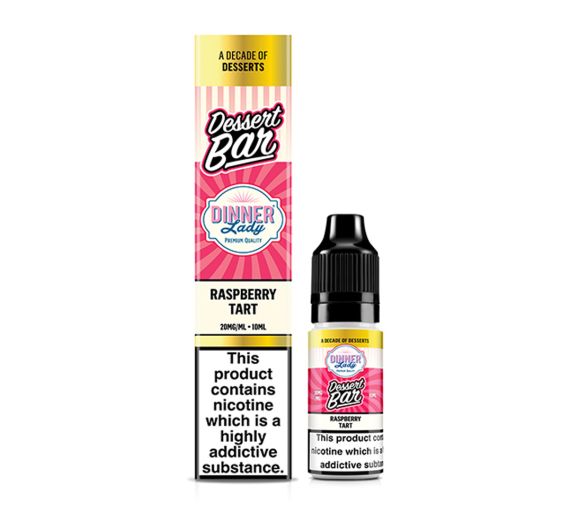 Dinner Lady Dessert Bar - Raspberry Tart - 10ml E-liquid (Nic Salt)