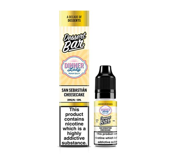 Dinner Lady Dessert Bar - San Sebastian Cheesecake - 10ml E-liquid (Nic Salt) Dinner Lady Dessert Bar - San Sebastian Cheesecake - 10ml E-liquid (Nic Salt)