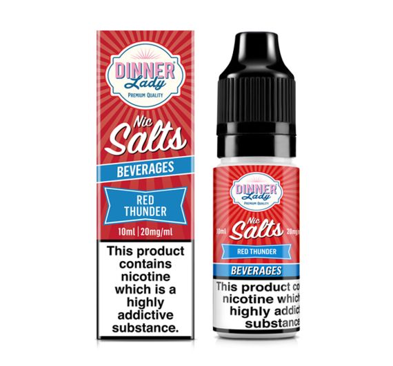 Dinner Lady BEVERAGES - Red Thunder - 10ml Nic Salt E-liquid - NEW! Dinner Lady BEVERAGES - Red Thunder - 10ml Nic Salt E-liquid - NEW!