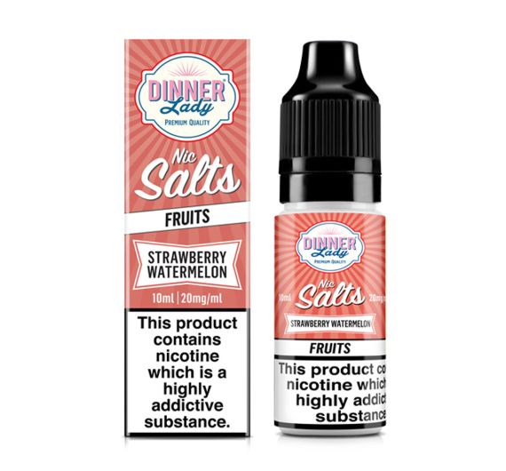 Dinner Lady FRUITS - Strawberry Watermelon - 10ml Nic Salt E-liquid - NEW! Dinner Lady FRUITS - Strawberry Watermelon - 10ml Nic Salt E-liquid - NEW!