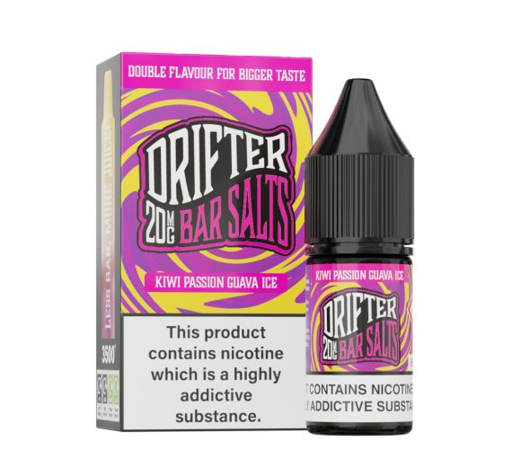 Drifter Bar Salts - Kiwi Passionfruit Guava Ice - 10ml E-liquid (Nic Salt)