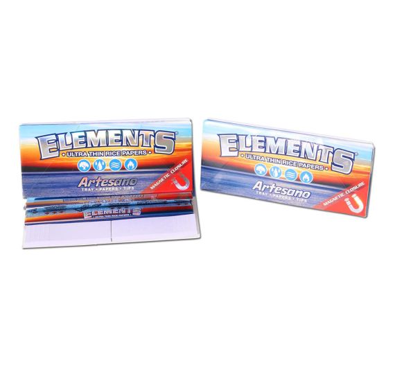 Elements - Artesano KSS Rice Rolling Papers with Tips + Tray Elements - Artesano KSS Rice Rolling Papers with Tips + Tray