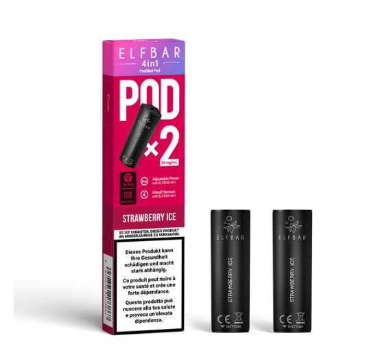 Elf Bar - 4in1 - Prefilled Pod Strawberry Ice Elf Bar - 4in1 - Prefilled Pod Strawberry Ice