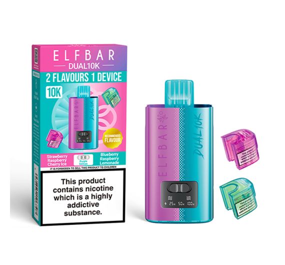 Elf Bar Dual 10K 20mg Hybrid System Purple Edition Elf Bar Dual 10K 20mg Hybrid System Purple Edition
