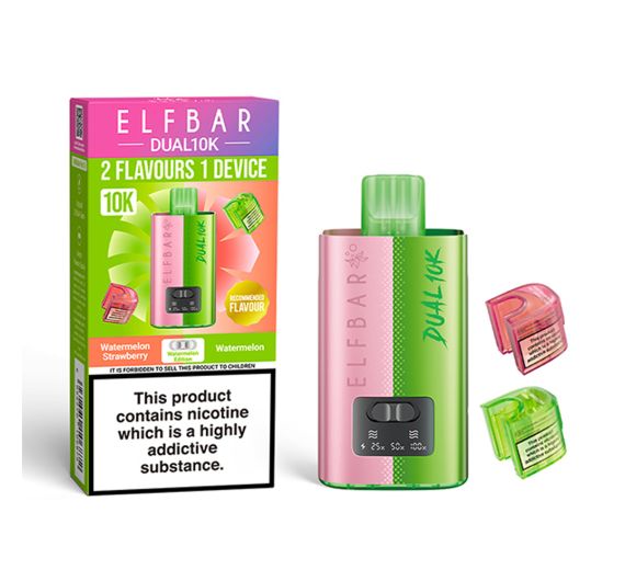 Elf Bar Dual 10K 20mg Hybrid System Watermelon Edition