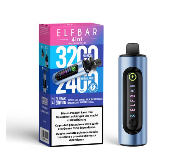Elfbar 4in1 - NS20mg - Hybrid System EB Edition Elfbar 4in1 - NS20mg - Hybrid System EB Edition