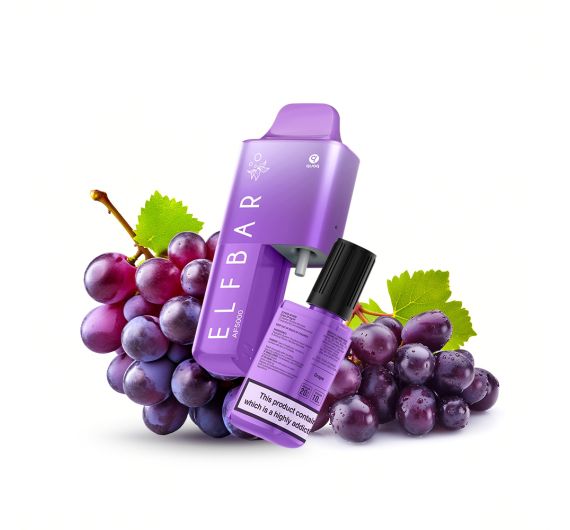 Elfbar AF5000 - NS20mg - Einweg E-Zigarette Grape Elfbar AF5000 - NS20mg - Einweg E-Zigarette Grape