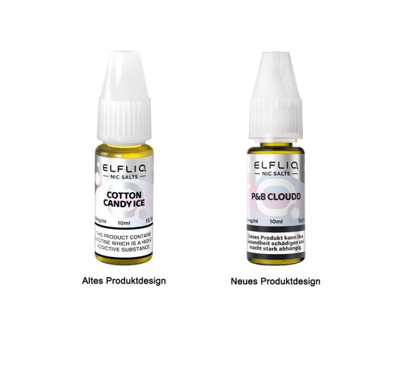 ElfBar Elfliq - Cotton Candy / P&P Cloudd - 10ml E-liquid (Nic Salt)