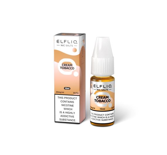 ElfBar Elfliq - Cream Tobacco - 10ml Liquid (Nik-Salz) - 20 mg 20 mg ElfBar Elfliq - Cream Tobacco - 10ml Liquid (Nik-Salz) - 20 mg 20 mg