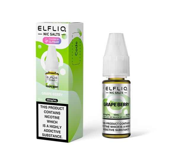 ElfBar Elfliq - Grape Berry - 10ml E-liquid (Nic Salt) ElfBar Elfliq - Grape Berry - 10ml E-liquid (Nic Salt)