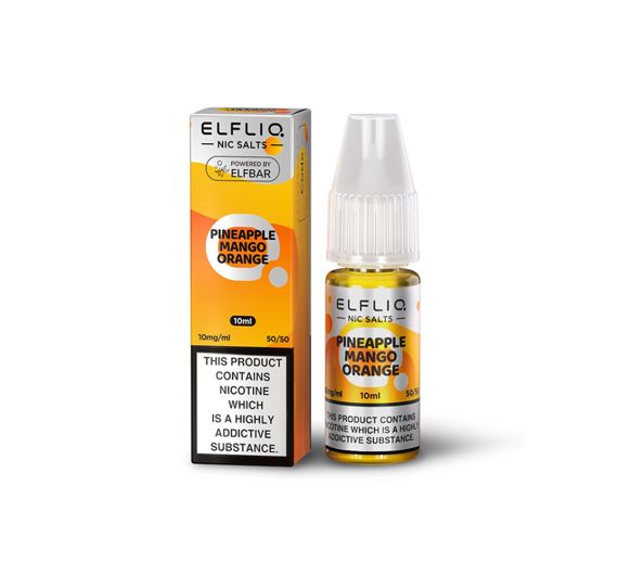 ElfBar Elfliq - Pineapple Mango Orange - 10ml Nic Salt E-liquid ElfBar Elfliq - Pineapple Mango Orange - 10ml Nic Salt E-liquid