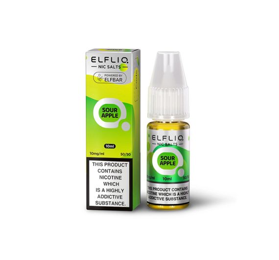 ElfBar Elfliq - Sour Apple - 10ml E-liquid (Nic Salt) ElfBar Elfliq - Sour Apple - 10ml E-liquid (Nic Salt)