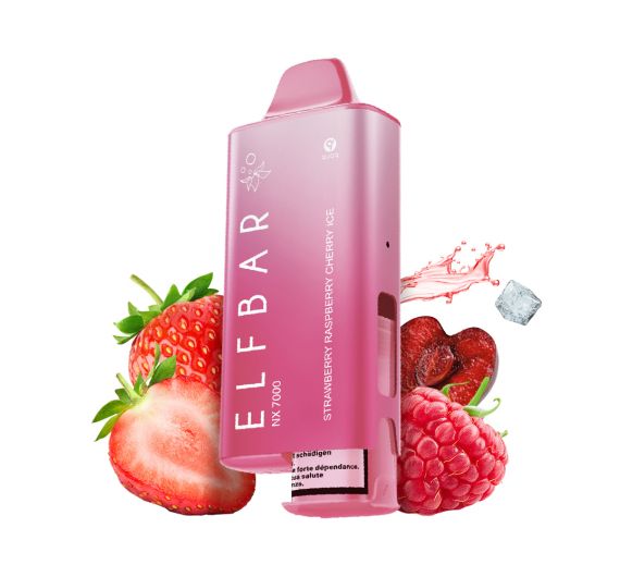 Elfbar Nx 7000 - 20mg - Hybrid System Strawberry Raspberry Cherry Ice