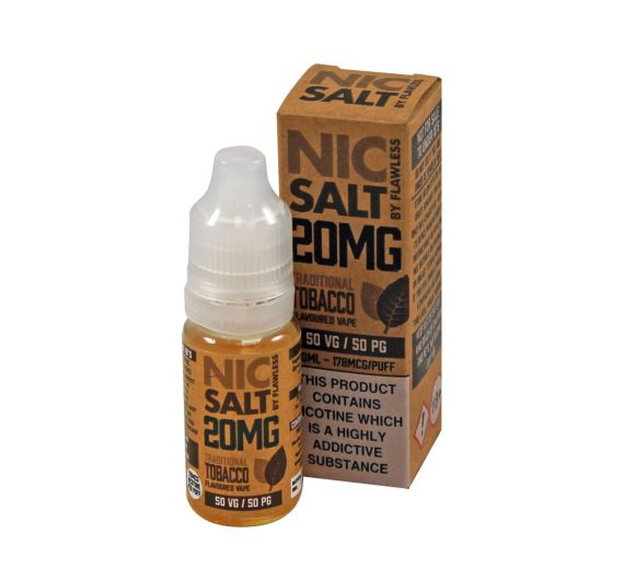 Flawless - Traditional Tobacco - 10ml E-liquid (Nic Salt)