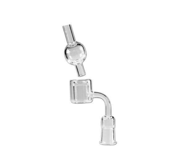 Glass Banger Kit with Clear Ground Joint and Carb Cap