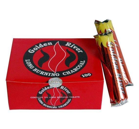 Golden River - 33 mm - Shisha Charcoal