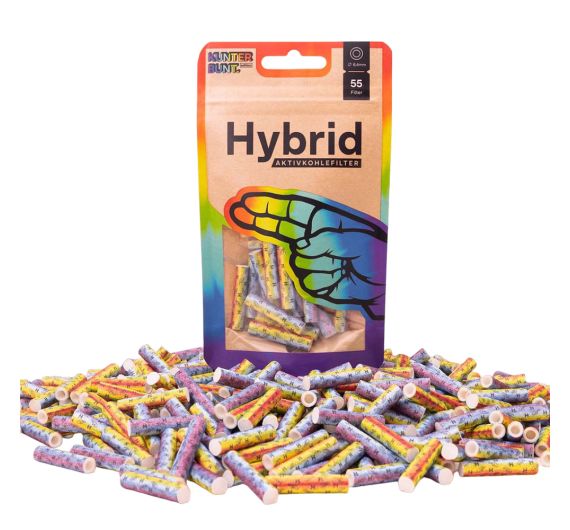 Hybrid - Cellulose/Activated Charcoal Filters Assorted Colours
