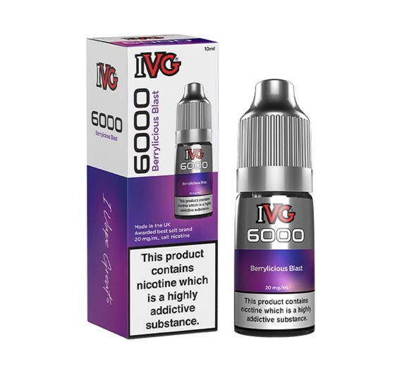 IVG 6000 - Berrylicious Blast - 10ml E-liquid (Nic Salt) IVG 6000 - Berrylicious Blast - 10ml E-liquid (Nic Salt)