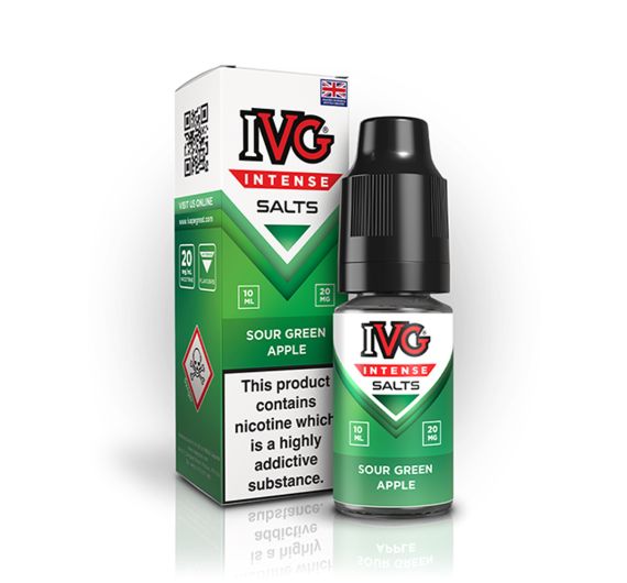 IVG - Intense - Sour Green Apple - 10ml E-liquid (Nic Salt)