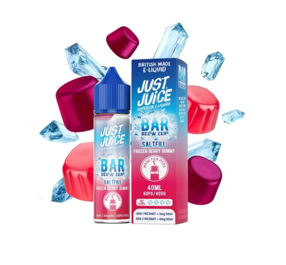 Just Juice Bar Below Zero Saltfill - Frozen Berry Gummy - 40/60ml E-liquid (Shortfill)
