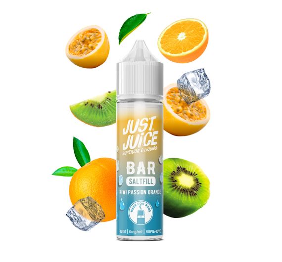 Just Juice Bar Saltfill - Kiwi Passion Orange - 40/60ml Shortfill E-liquid Just Juice Bar Saltfill - Kiwi Passion Orange - 40/60ml Shortfill E-liquid
