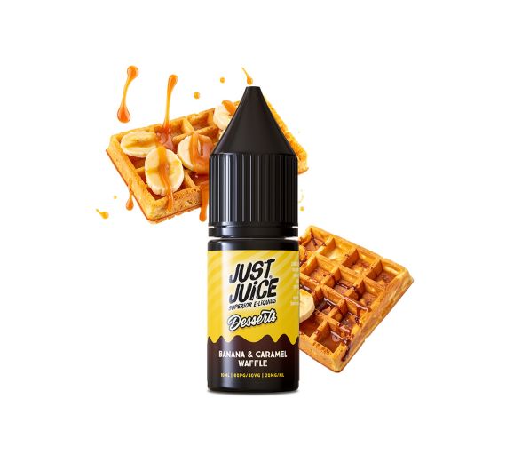 Just Juice Desserts - Banana & Caramel Waffle - 10ml E-liquid (Nic Salt)