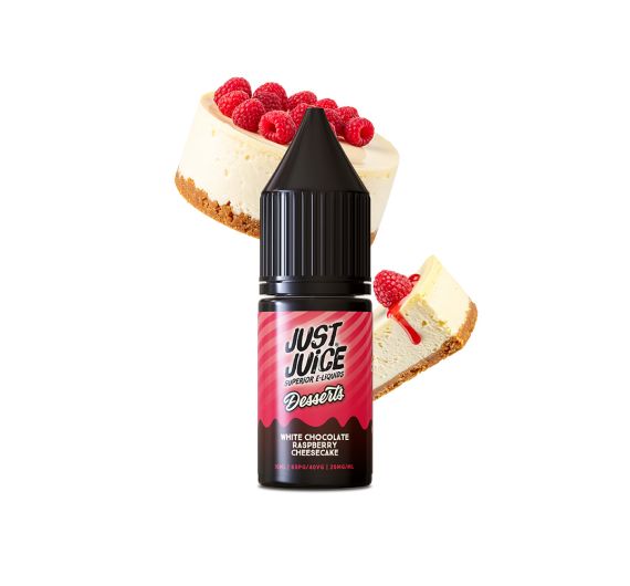 Just Juice Desserts - White Chocolate Raspberry Cheesecake - 10ml E-liquid (Nic Salt) Just Juice Desserts - White Chocolate Raspberry Cheesecake - 10ml E-liquid (Nic Salt)